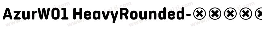 AzurW01 HeavyRounded字体转换